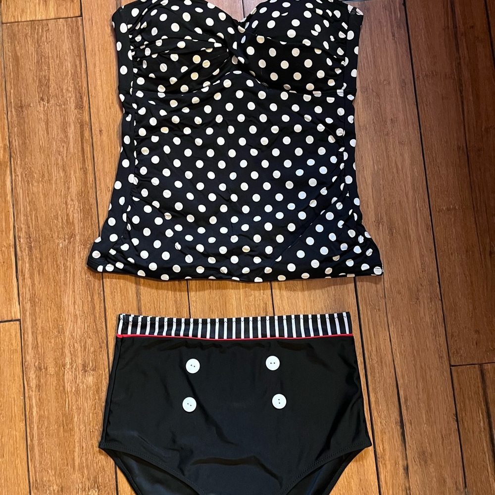 Retro Polka Dot Swimsuit